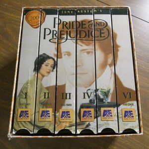 Jane Austen's Pride And Prejudice 6 VHS Set 200th Anniversary Edition 1996